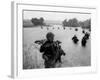 Vietnam War Paratroopers Rain-Henri Huet-Framed Photographic Print