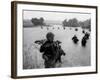 Vietnam War Paratroopers Rain-Henri Huet-Framed Photographic Print