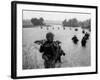 Vietnam War Paratroopers Rain-Henri Huet-Framed Photographic Print