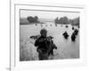 Vietnam War Paratroopers Rain-Henri Huet-Framed Photographic Print