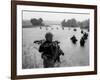 Vietnam War Paratroopers Rain-Henri Huet-Framed Photographic Print