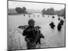 Vietnam War Paratroopers Rain-Henri Huet-Mounted Photographic Print