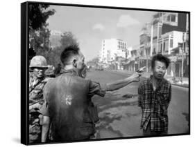 Vietnam War Saigon Execution-Eddie Adams-Framed Stretched Canvas