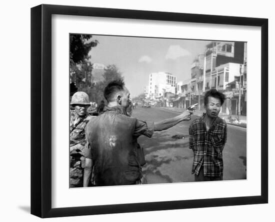 Vietnam War Saigon Execution-Eddie Adams-Framed Premium Photographic Print