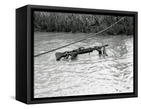 Vietnam War Submerged Gunner-Henri Huet-Framed Stretched Canvas