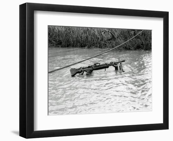 Vietnam War Submerged Gunner-Henri Huet-Framed Photographic Print