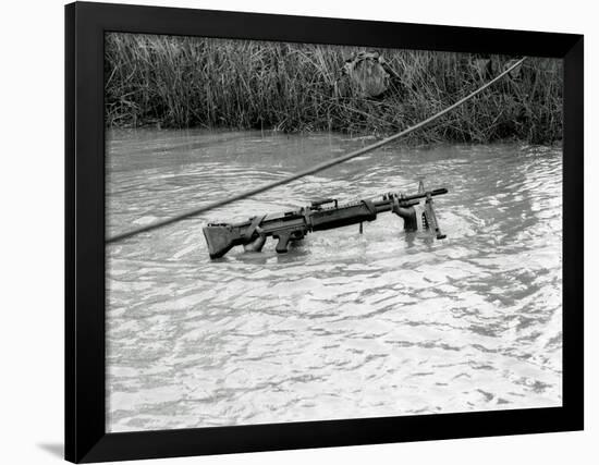 Vietnam War Submerged Gunner-Henri Huet-Framed Photographic Print