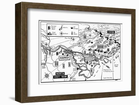 Vietnam War Target Map-Associated Press-Framed Photographic Print