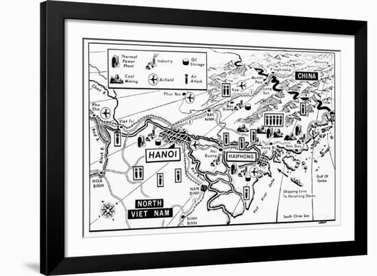 Vietnam War Target Map-Associated Press-Framed Photographic Print