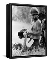 Vietnam War - U.S. Army Wounded-Henri Huet-Framed Stretched Canvas