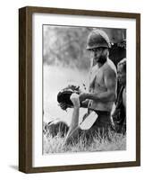 Vietnam War - U.S. Army Wounded-Henri Huet-Framed Photographic Print