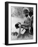 Vietnam War - U.S. Army Wounded-Henri Huet-Framed Photographic Print