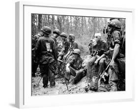 Vietnam War - U.S. Army Zone D-Henri Huet-Framed Photographic Print