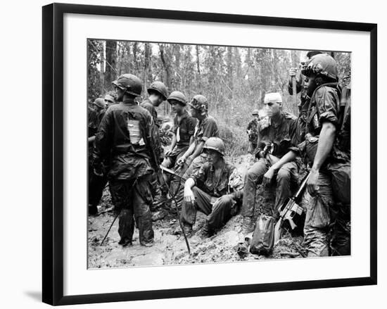 Vietnam War - U.S. Army Zone D-Henri Huet-Framed Photographic Print