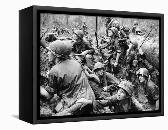 Vietnam War - U.S. Army-Henri Huet-Framed Stretched Canvas