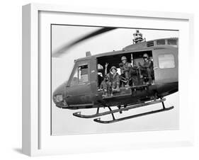 Vietnam War U.S. GI Peace Sign-Associated Press-Framed Premium Photographic Print