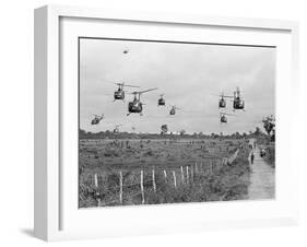 Vietnam War U.S. Ground Troops-Associated Press-Framed Premium Photographic Print