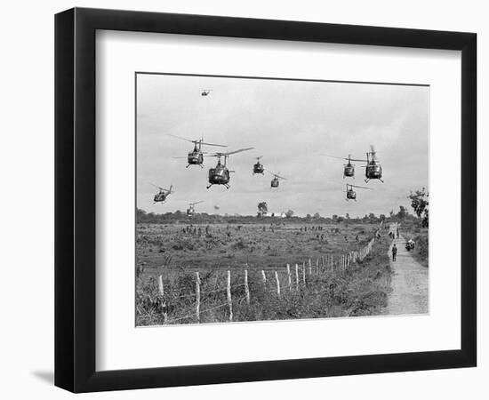 Vietnam War U.S. Ground Troops-Associated Press-Framed Photographic Print