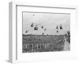 Vietnam War U.S. Ground Troops-Associated Press-Framed Photographic Print