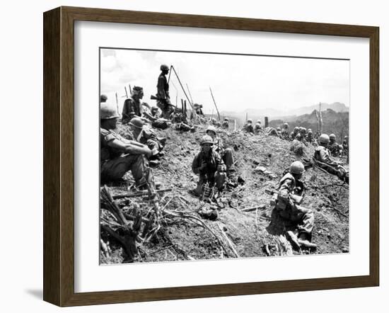 Vietnam War U.S. Hamburger Hill-Associated Press-Framed Premium Photographic Print