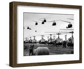 Vietnam War U.S. Helicopters Gas-Henri Huet-Framed Photographic Print
