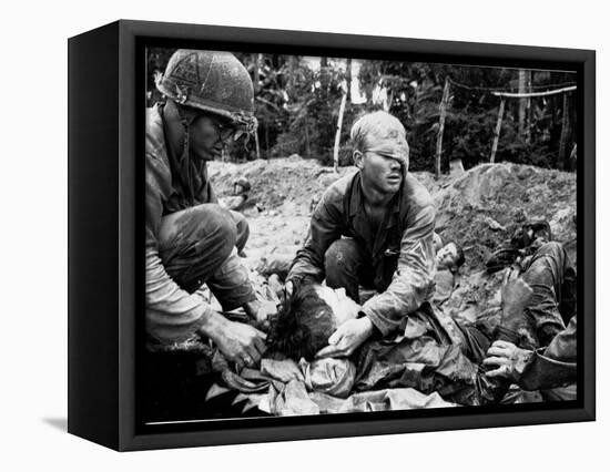 Vietnam War U.S. Medic Cole-Henri Huet-Framed Stretched Canvas
