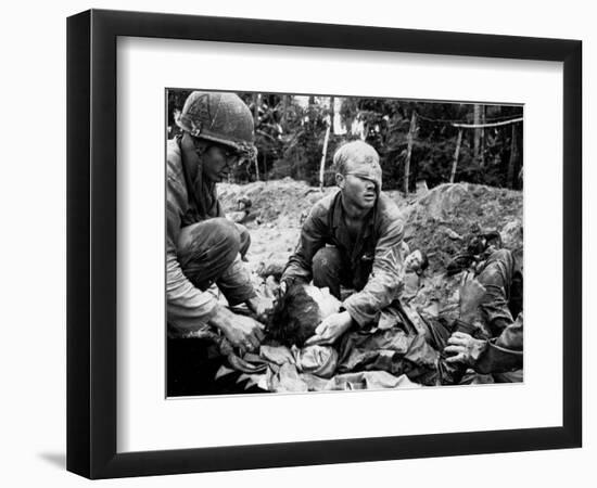 Vietnam War U.S. Medic Cole-Henri Huet-Framed Photographic Print