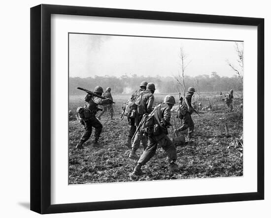 Vietnam War U.S. Reinforcements-Horst Faas-Framed Premium Photographic Print