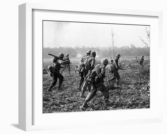 Vietnam War U.S. Reinforcements-Horst Faas-Framed Premium Photographic Print