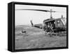 Vietnam War U.S. Troops HU1 Huey-Rick Merron-Framed Stretched Canvas