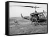 Vietnam War U.S. Troops HU1 Huey-Rick Merron-Framed Stretched Canvas