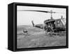 Vietnam War U.S. Troops HU1 Huey-Rick Merron-Framed Stretched Canvas