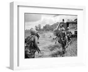 Vietnam War US 1st Infantry-Horst Faas-Framed Photographic Print