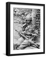 Vietnam War US at Ease-Henri Huet-Framed Photographic Print