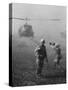 Vietnam War US Helicopter Landing-Henri Huet-Stretched Canvas