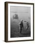 Vietnam War US Helicopter Landing-Henri Huet-Framed Photographic Print