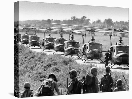 Vietnam War US Helicopters-Associated Press-Stretched Canvas