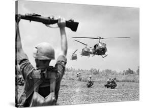 Vietnam War US Helicopters-Henri Huet-Stretched Canvas