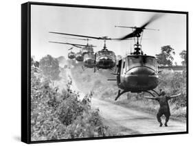 Vietnam War US Helicopters-Horst Faas-Framed Stretched Canvas