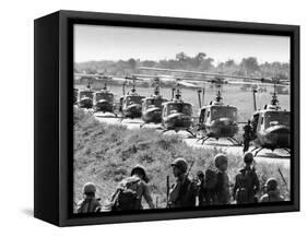 Vietnam War US Helicopters-Associated Press-Framed Stretched Canvas