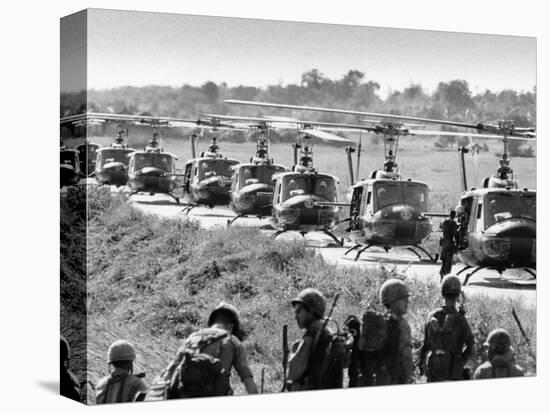 Vietnam War US Helicopters-Associated Press-Stretched Canvas