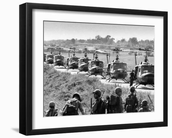 Vietnam War US Helicopters-Associated Press-Framed Photographic Print