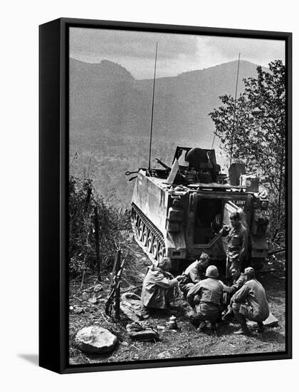 Vietnam War US Laos-Henri Huet-Framed Stretched Canvas