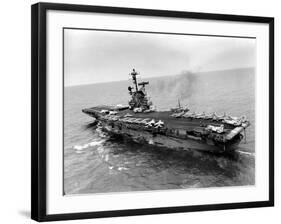 Vietnam War USS Aircraft Carrier-Holloway-Framed Photographic Print