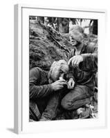 Vietnam War Wounded Medic-Henri Huet-Framed Photographic Print