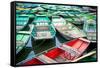 Vietnamese Boats on the River Early in the Morning. Tam Coc, Ninh Binh. Vietnam Travel Landscape An-Perfect Lazybones-Framed Stretched Canvas