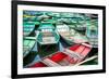 Vietnamese Boats on the River Early in the Morning. Tam Coc, Ninh Binh. Vietnam Travel Landscape An-Perfect Lazybones-Framed Photographic Print