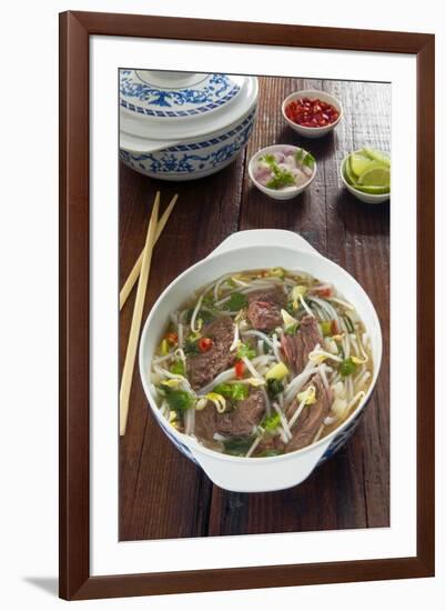 Vietnamese Pho beef broth, Vietnam, Asia-Nico Tondini-Framed Premium Photographic Print