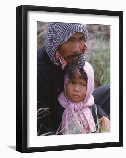 Vietnamese Refugees Rounded Up by US Marines During Operation Deckhouse V, Returning From Cambodia-Larry Burrows-Framed Photographic Print