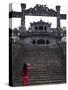 Vietnamese Schoolgirl Taking Picture of Khai Dinh's Tomb, Hue, Vietnam, Indochina, Southeast Asia, -null-Stretched Canvas